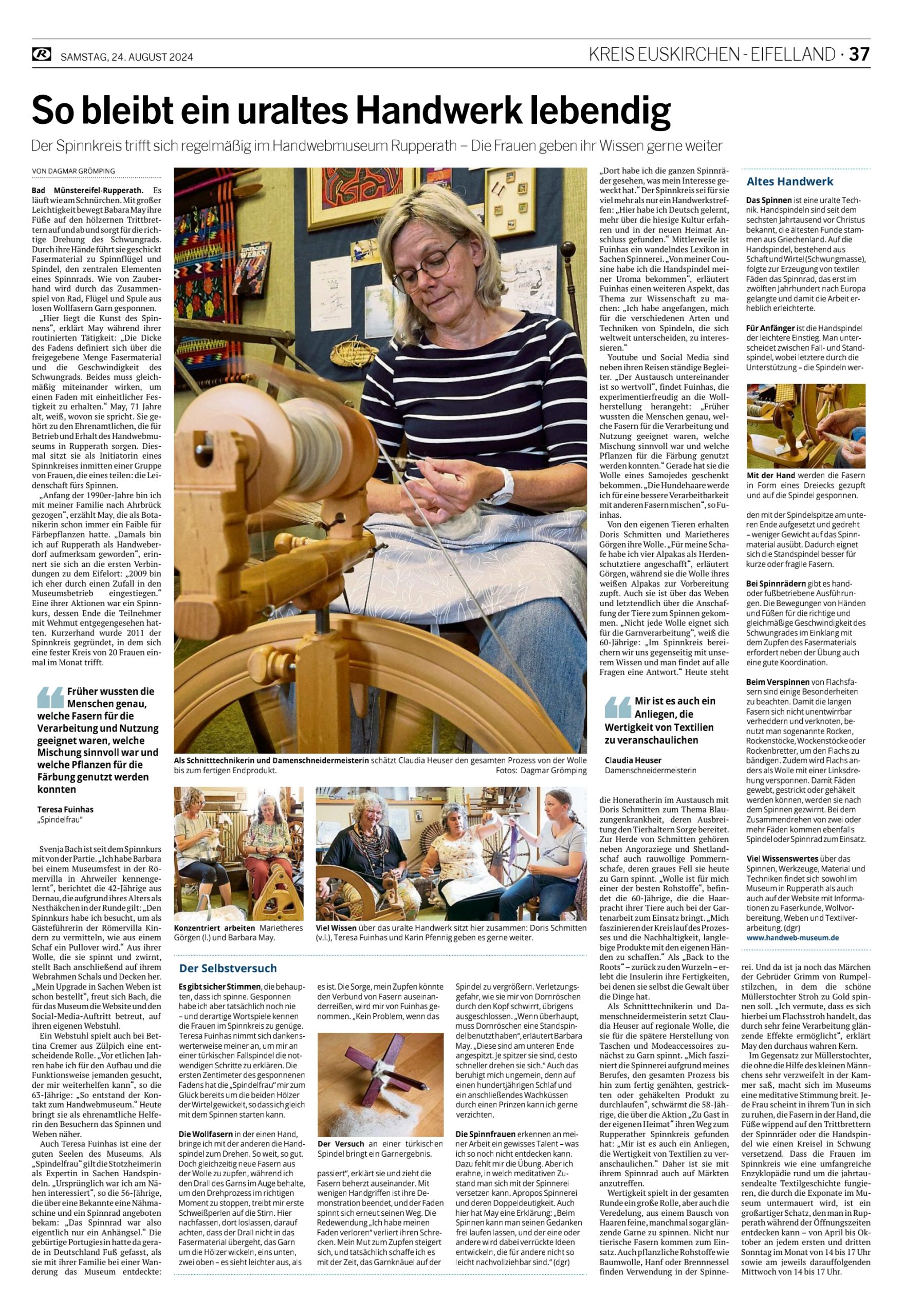 Artikel Bonner Rundschau Spinnkreis Rupperath 